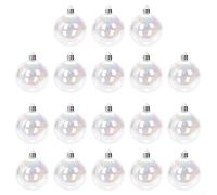 Lot de 18 décorations irisées en plastique pour Halloween, chaudron de sorcière et décoration de Noël avec effet de réfraction de la lumière (couleur transparente)
