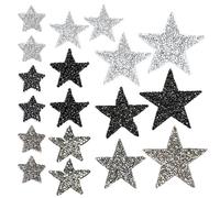 Lot de 18 écussons thermocollants à paillettes pour vêtements, jeans, manteaux