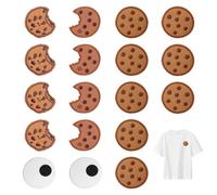 Lot de 18 Écussons Thermocollants Adulte,Patch Thermocollant Tissu,Patch Thermocollant Vêtement,Patchs de Vêtements en Forme Biscuit,Convient pour la Couture,Vêtements pour Broderie,Chaussures et Sacs
