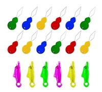 Lot de 18 enfile-aiguilles en plastique en forme de gourde faciles à insérer - Outil de filetage automatique pour couture à la main, point de croix et réparation de vêtements