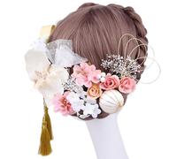 Lot de 18 épingles à cheveux colorées en forme de fleur japonaise pour femme, mariage, photographie