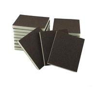 Lot de 18 éponges abrasives avec mousse d'oxyde d'aluminium pour bois, plastique et métal, plusieurs tailles de grains 80/100/120/180/220, adaptées pour le ponçage humide et sec (grain 80)