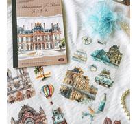 Lot De 18 Feuilles D'autocollants,Accessoires De Scrapbooking,Autocollants Pour Journal,Livre,Accessoires Décoratifs Pour Scrapbooking,Ordinateur,Boîte Cadeau,Décoration De Journal