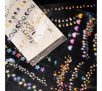 Lot De 18 Feuilles D'autocollants Pour Scrapbooking,Accessoires De Scrapbooking,Autocollants Pour Scrapbooking,Accessoires De Bullet Journal,Autocollants De Décoration (La Nuit Tombe)