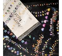 Lot de 18 Feuilles d'Autocollants pour Scrapbooking et Bullet Journal - Accessoires de Décoration (La Nuit Tombe)