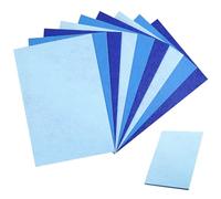 Lot de 18 feuilles de feutre bleu en feutre doux pour travaux manuels, couture, patchwork, projets artistiques, 3 couleurs, 30 x 20 cm