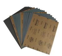 Lot de 18 feuilles de papier abrasif humide surdimensionné, 28 x 23 cm, grain 1000/1500/2000, papier abrasif humide et sec, double usage humide et sec, élimination de la rouille, pour verre et métal.
