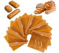 Lot de 18 feuilles de papier d'emballage cadeau en forme de pain, papier kraft amusant qui ressemble à du pain, à la baguette et au toast rustique, résistant à l'huile et aux déchirures, fournitures