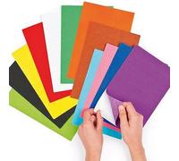 Lot de 18 Feuillets Autocollants en Feutrine de différentes couleurs - Idéal pour les loisirs de collage et décoration