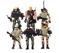 Lot de 18 figurines d'action militaire, jouet pour enfants, garçons et filles, avec accessoires d'armes militaires