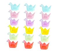 Lot de 18 Figurines De Miniatures Lumineuses en Origami, en Résine Phosphorescente, Accessoires De Jardinage Et D'aménagement Paysager pour Aquarium, Bonsaï, Maison De