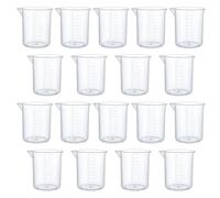 Lot de 18 gobelets en plastique, verres gradués de 1000 ml, verre doseur en polypropylène de qualité supérieure, gobelet gradué en plastique pour expériences à domicile, équipement de laboratoire