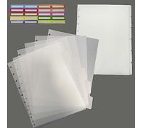 Lot de 18 intercalaires vierges pour cahiers à disques - 17,8 x 23,5 cm - Intercalaires à reliure à 9 disques - Pour planificateurs classiques Happy Planner (3 ensembles, 18 feuilles au total)