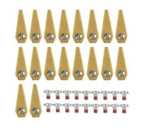 Lot De 18 Lames De Rechange For Tondeuse À Gazon, En Acier Inoxydable, Placage Titane, Compatibles Avec Bosch, Indego, 800, 1000, 1200(Gold)