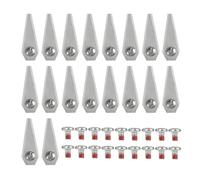 Lot De 18 Lames De Rechange For Tondeuse À Gazon, En Acier Inoxydable, Placage Titane, Compatibles Avec Bosch, Indego, 800, 1000, 1200(Silver)