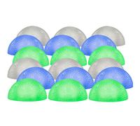 Lot de 18 lampes LED décoratives de jardin demi-sphère effet lampes IP44 projecteurs extérieurs