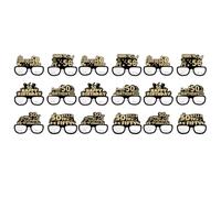 Lot de 18 lunettes faites à la main en papier pour décorations de fête d'anniversaire, accessoires photo pour femmes et filles