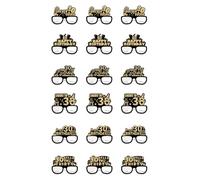 Lot de 18 lunettes faites à la main en papier pour décorations de fête d'anniversaire, accessoires photo pour femmes et filles
