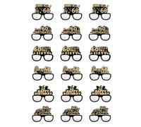Lot de 18 lunettes faites à la main en papier pour décorations de fête d'anniversaire, accessoires photo pour femmes et filles