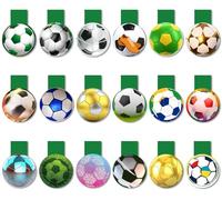 Lot de 18 marque-pages magnétiques pour garçons et filles - Pour les fans de football, les amateurs de livres, les étudiants, les enseignants