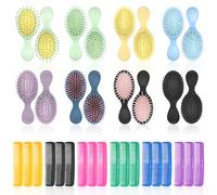 Lot de 18 mini brosses à cheveux avec 18 peignes à cheveux, brosse à cheveux de voyage, cadeau de demoiselle d'honneur, mini brosse à cheveux en vrac pour filles, femmes, garçons, hommes, pour la