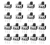 Lot de 18 mini interrupteurs à bascule verticaux de 5 mm, 3 pôles, 2 positions, 1P2T SPDT, montage sur panneau pour appareils audio