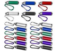 Lot de 18 mini porte-clés lampe de poche, lampe de poche LED pour enfants, lampe de poche porte-clés colorée, lampe de poche pour enfants, mini lampe de poche pour cadeaux d'anniversaire pour enfants