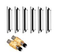 Lot de 18 moules en forme de corne de crème en acier inoxydable, moules de cuisson tubulaires, tubes de cannoli, pour pâtisserie danoise, croissant, rouleau de crème (18 pièces)
