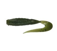Lot de 18 ou 15 leurres Souples à Queue bouclée, appâts de pêche Bicolores avec sel et Attractif for Poissons, appâts à Immersion Lente, nage bionique(Green 1,6cm 18pcs)