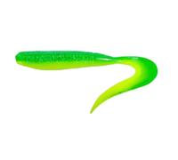 Lot de 18 ou 15 leurres Souples à Queue bouclée, appâts de pêche Bicolores avec sel et Attractif for Poissons, appâts à Immersion Lente, nage bionique(Green 2,6.5cm 15pcs)