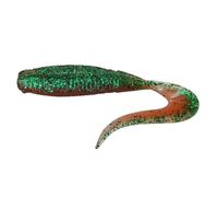 Lot de 18 ou 15 leurres Souples à Queue bouclée, appâts de pêche Bicolores avec sel et Attractif for Poissons, appâts à Immersion Lente, nage bionique(Groen,6.5cm 15pcs)