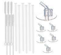 Lot de 18 pailles de rechange pour bouteille isotherme Funtainer de 355 ml, brosses de nettoyage en silicone, sans danger pour les tout-petits et les enfants