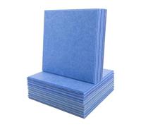 Lot de 18 panneaux acoustiques hexagonaux autocollants - Absorbeur acoustique - Avec carrelage mural haute densité - Pour studio, bureau, traitement acoustique et décoration murale - Bleu - 30 x 26 x