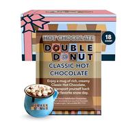 Lot de 18 paquets de chocolat chaud à double donut, chocolat chaud classique, mélange de chocolat chaud
