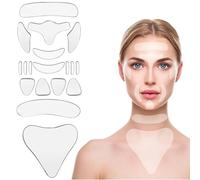 Lot de 18 Patchs Anti-Rides Réutilisables en Silicone pour Front, Yeux, Joues, cou et Poitrine, Anti-Wrinkle Patches pour le Visage Contre les Rides, Réduit l'humidité des Ridules et Anti-âge
