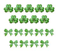Lot de 18 pendentifs de la Saint-Patrick en Forme de trèfle, décorations pour Arbre de la Saint-Patrick,Ornements Irlandais Exquis pour décorer Les Arbres,Table Wall Door Spring Décor