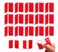 Lot de 18 petites charnières en plastique transparent pour travaux manuels, 3,6 x 2,5 cm, charnières autocollantes en acrylique, mini charnière pliable pour couvercle d'aquarium pour verre, artisanat