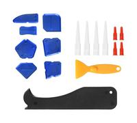 Lot de 18 Pièces Outil de Lissage Joint Silicone, Inclus Raclette et Lisseur pour Finition des Joints en Silicone et Acrylique, Kit Complet pour Applications Dans Cuisine, Salle de Bain et Fenêtres
