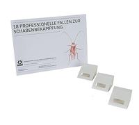 Lot de 18 pièges à cafards + brochure avec instructions - Piège adhésif avec attractif intégré - Non toxique - Paquet complet - Efficace - fiable - Prêt à l'emploi
