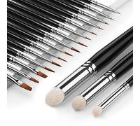 Lot de 18 pinceaux Miniatures avec pinceaux secs pour Peinture, pour Miniatures, modèles pour Acrylique, Aquarelle, Huile, modélisme