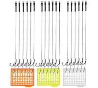 Lot de 18 Pinces à Carpe Boilie Rig Bas de Ligne pour pêche à la Carpe pour Cheveux avec boulons