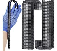Lot De 18 Piquets D'ancrage Au Sol De 30 Cm-Crochets En J-En Acier Galvanisé-Pour Sécuriser Trampoline,Tentes,Auvents,Camping,Clôture