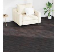 Lot de 18 planches de sol autocollantes en PVC marron foncé - 2,51 m² - Pour l'intérieur - Design moderne et surface facile d'entretien