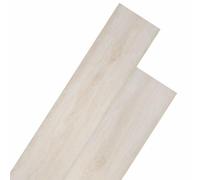 Lot de 18 planches de sol blanches en PVC 5,26 m² autocollantes pour | Surface résistante, installation rapide, design moderne, utilisation intérieure, entretien facile