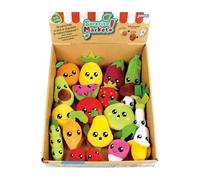Lot de 18 pochettes surprises - JEMINI - Surprise Market - Peluche fruits ou légumes +/- 10 cm, stickers et cartes mémo