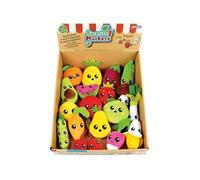 Lot De 18 Pochettes Surprises - - Surprise Market - Peluche Fruits Ou Légumes +/- 10 Cm, Stickers Et Cartes Mémo