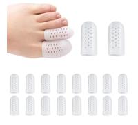 Lot de 18 protections d'orteils en silicone respirant pour gros et petits | Les manchons perforés en silicone ajoutent un amorti autour des orteils tandis que la forme fine s'adapte à l'intérieur des