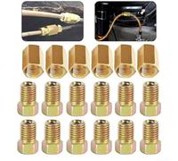 Lot de 18 raccords de tube de frein en laiton avec filetage 3/8 24 pour lignes de frein de 1,9 cm offrant un assemblage de conduite de frein solide et à long terme