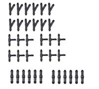Lot de 18 raccords de tuyau de lave-glace | Convient pour les systèmes de lave-glace, remplace les pièces vieillissantes, installation facile à faire soi-même (36 pièces