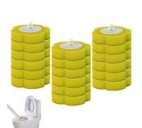 Lot de 18 recharges de brosse de toilette jetables pour le nettoyage des sols de la salle de bain, 18 recharges (citron)